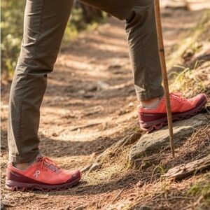 On Running Women's Pink and Burgundy Athletic Shoes
